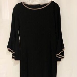 Tiana B. Black Flutter Sleeve Dress